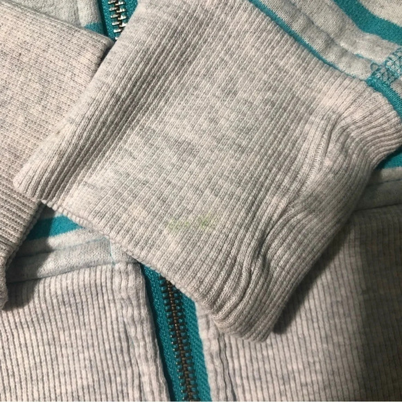 Lululemon teal and light grey striped scuba hoodie  (4) - Picture 11 of 11